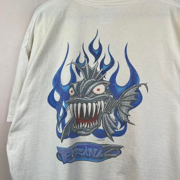 Vintage Y2K PiranaZ 2001 T-Shirt Skater Size XXL - Picture 2 of 8